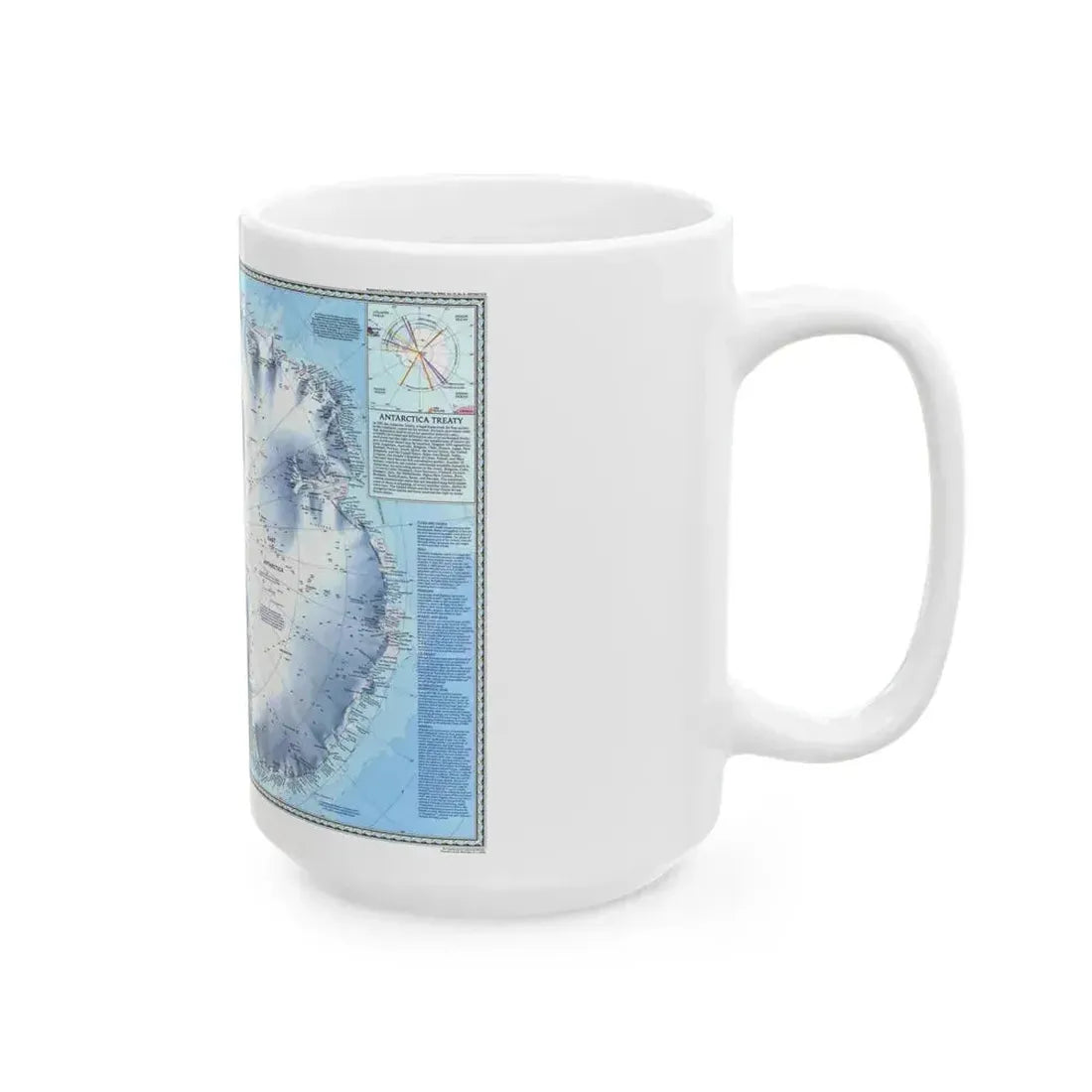 Antarctica (1987) (Map) White Coffee Mug - Go Mug Yourself