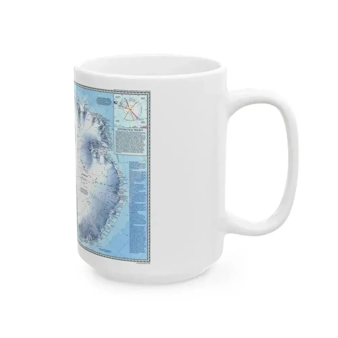 Antarctica (1987) (Map) White Coffee Mug - Go Mug Yourself