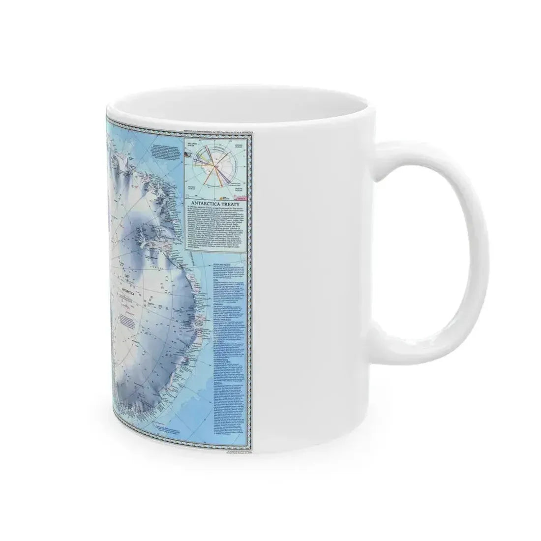 Antarctica (1987) (Map) White Coffee Mug - Go Mug Yourself