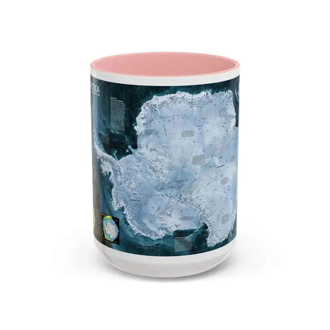 Antarctica (2002) (Map) Accent Coffee Mug 15oz Pink - Go Mug Yourself