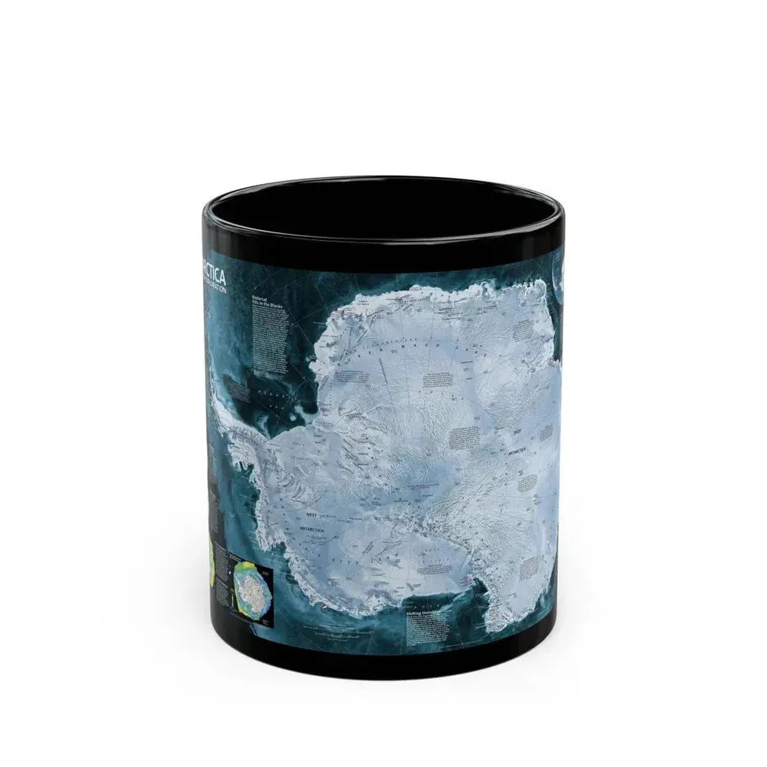 Antarctica (2002) (Map) Black Coffee Mug 11oz - Go Mug Yourself