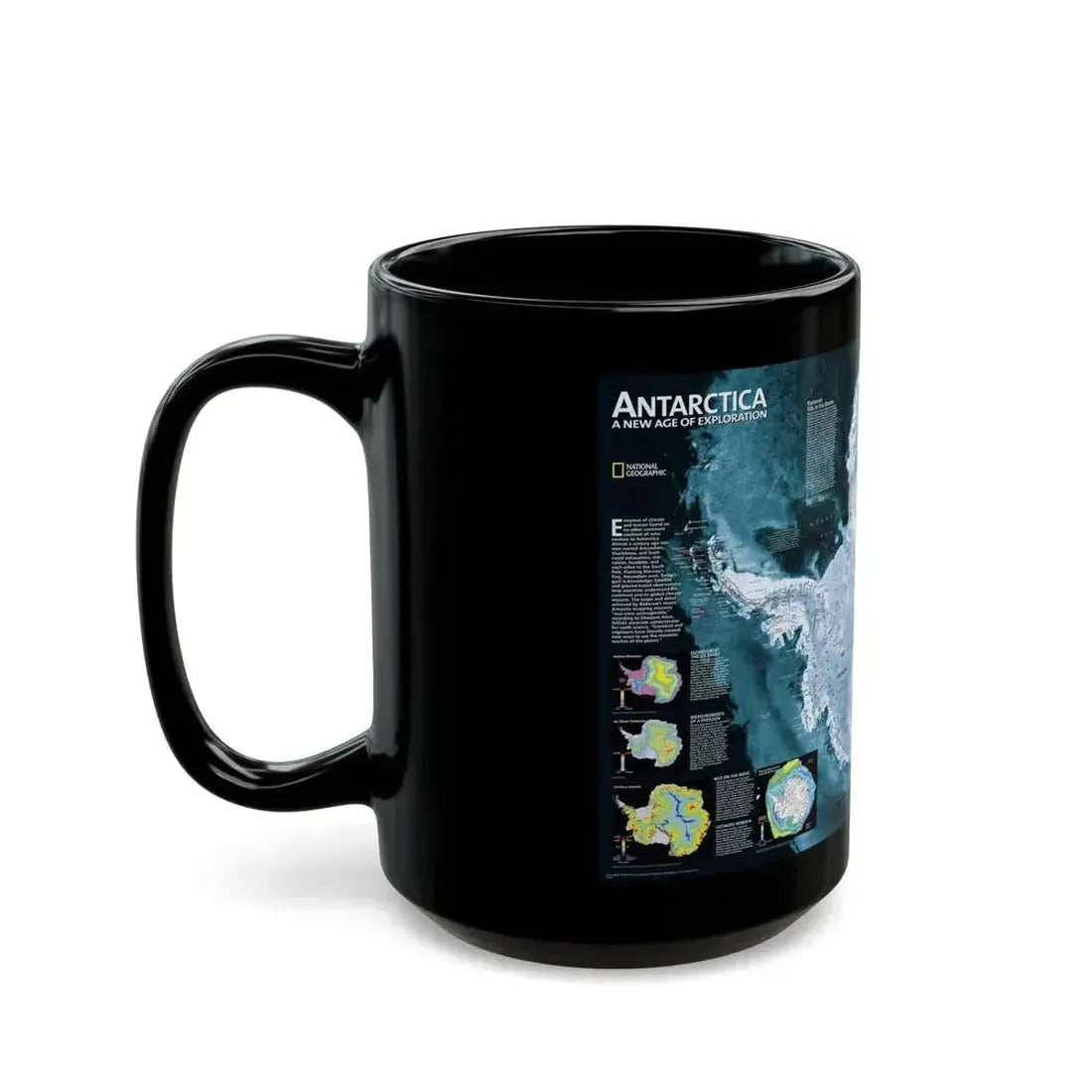 Antarctica (2002) (Map) Black Coffee Mug - Go Mug Yourself
