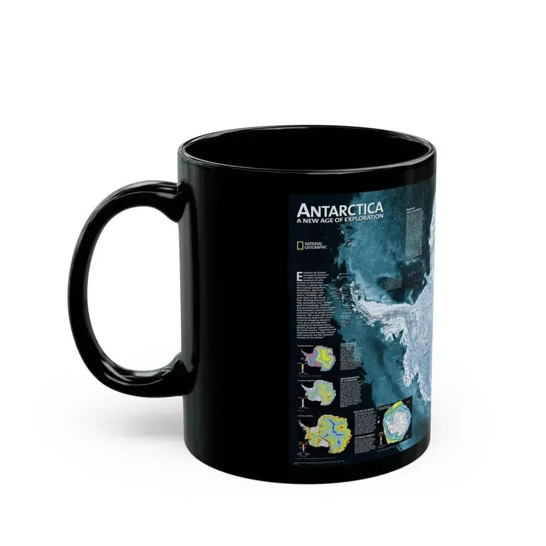 Antarctica (2002) (Map) Black Coffee Mug - Go Mug Yourself