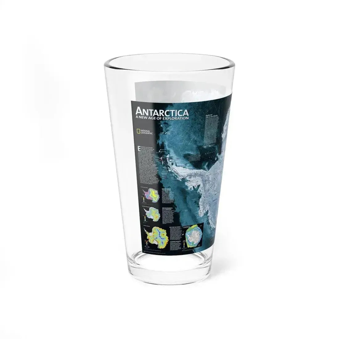 Antarctica (2002) (Map) Pint Glass 16oz - Go Mug Yourself