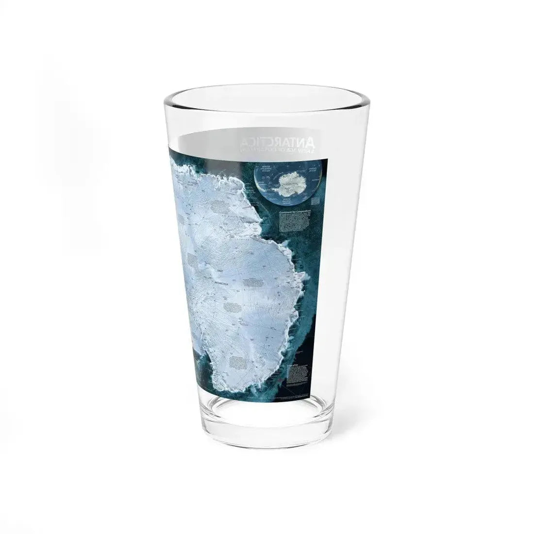 Antarctica (2002) (Map) Pint Glass 16oz - Go Mug Yourself