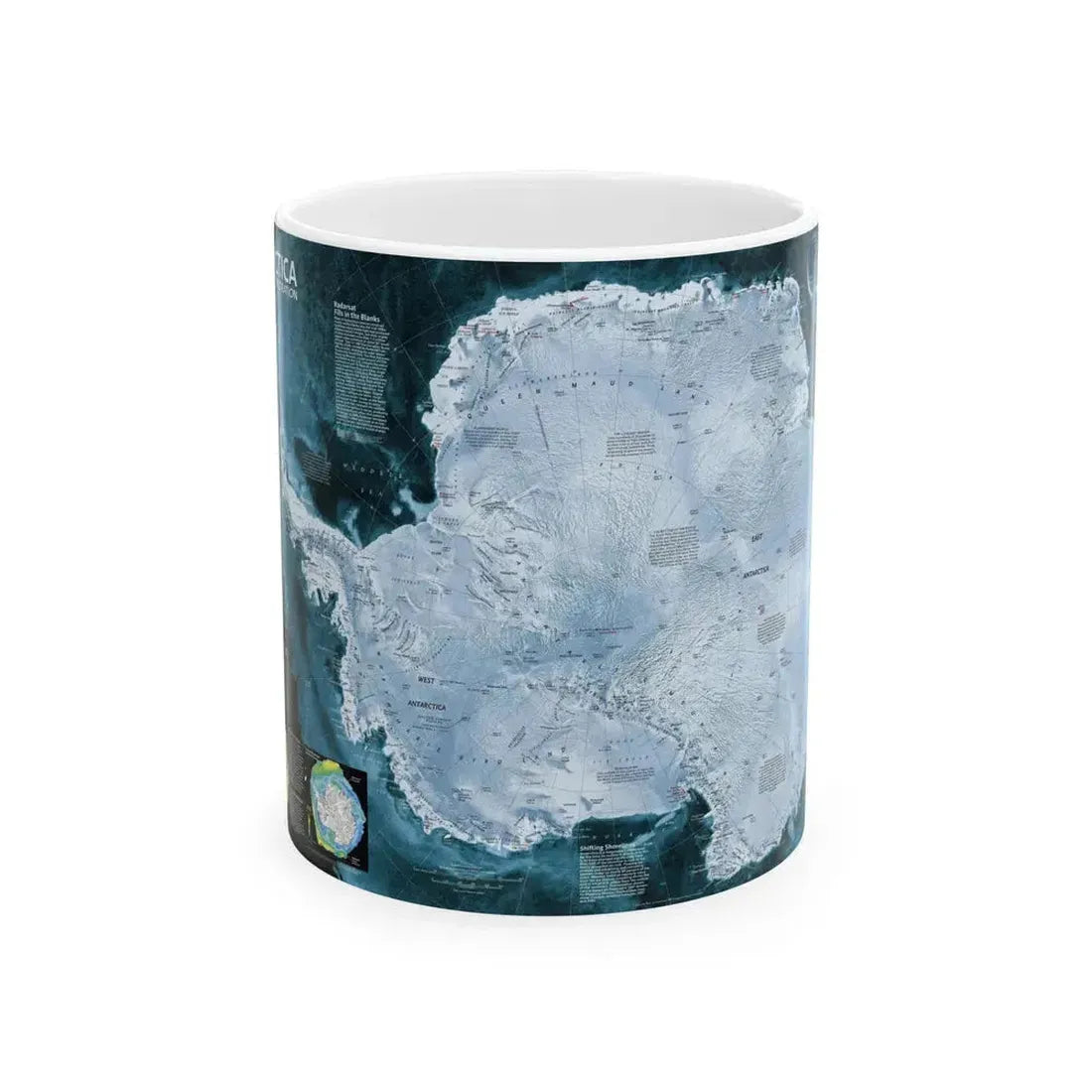 Antarctica (2002) (Map) White Coffee Mug 11oz - Go Mug Yourself