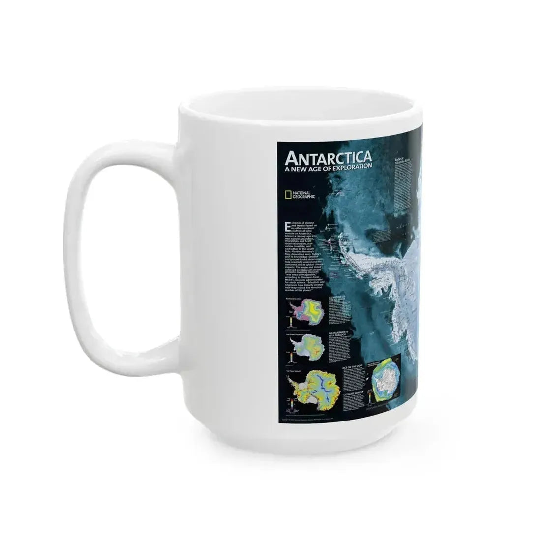 Antarctica (2002) (Map) White Coffee Mug - Go Mug Yourself