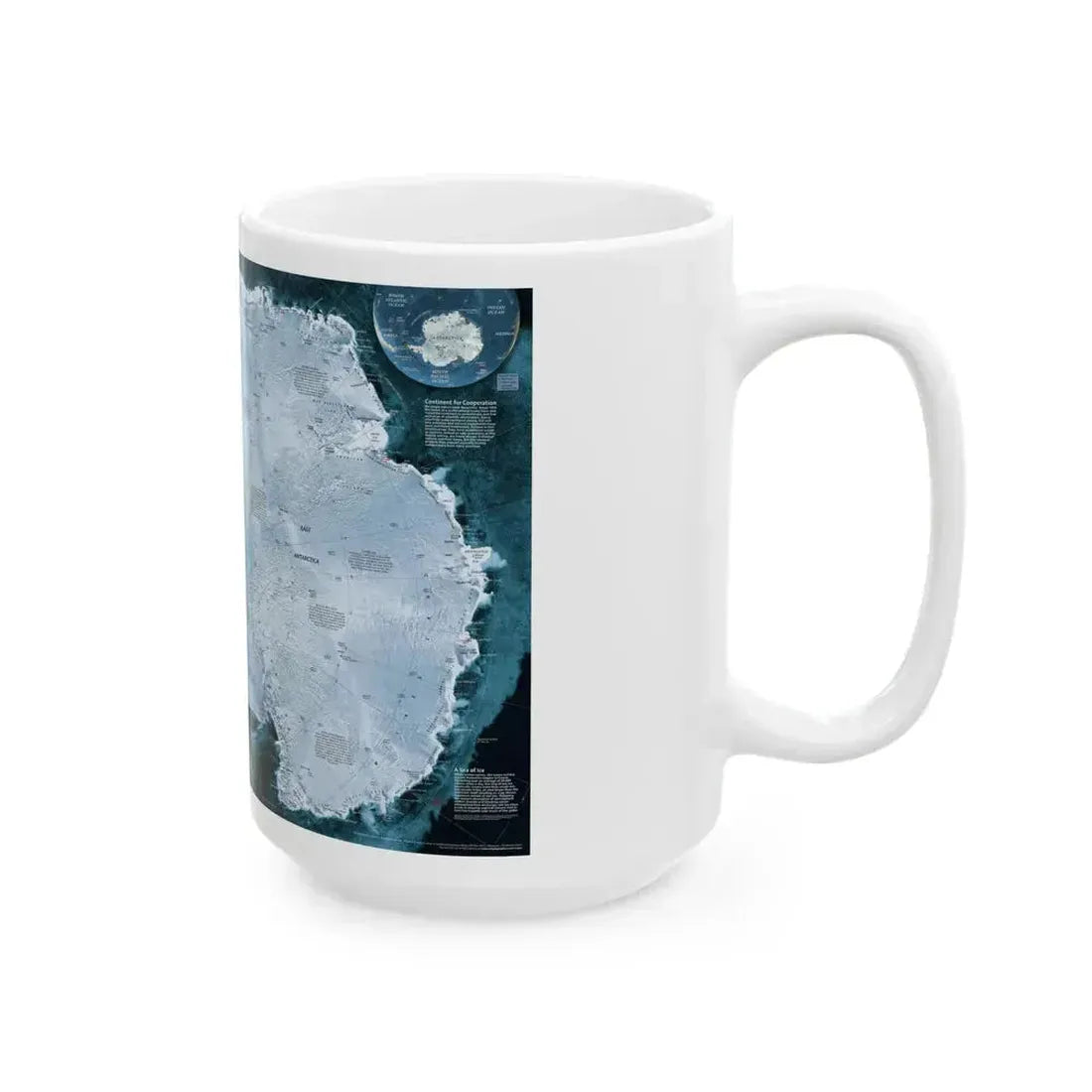 Antarctica (2002) (Map) White Coffee Mug - Go Mug Yourself