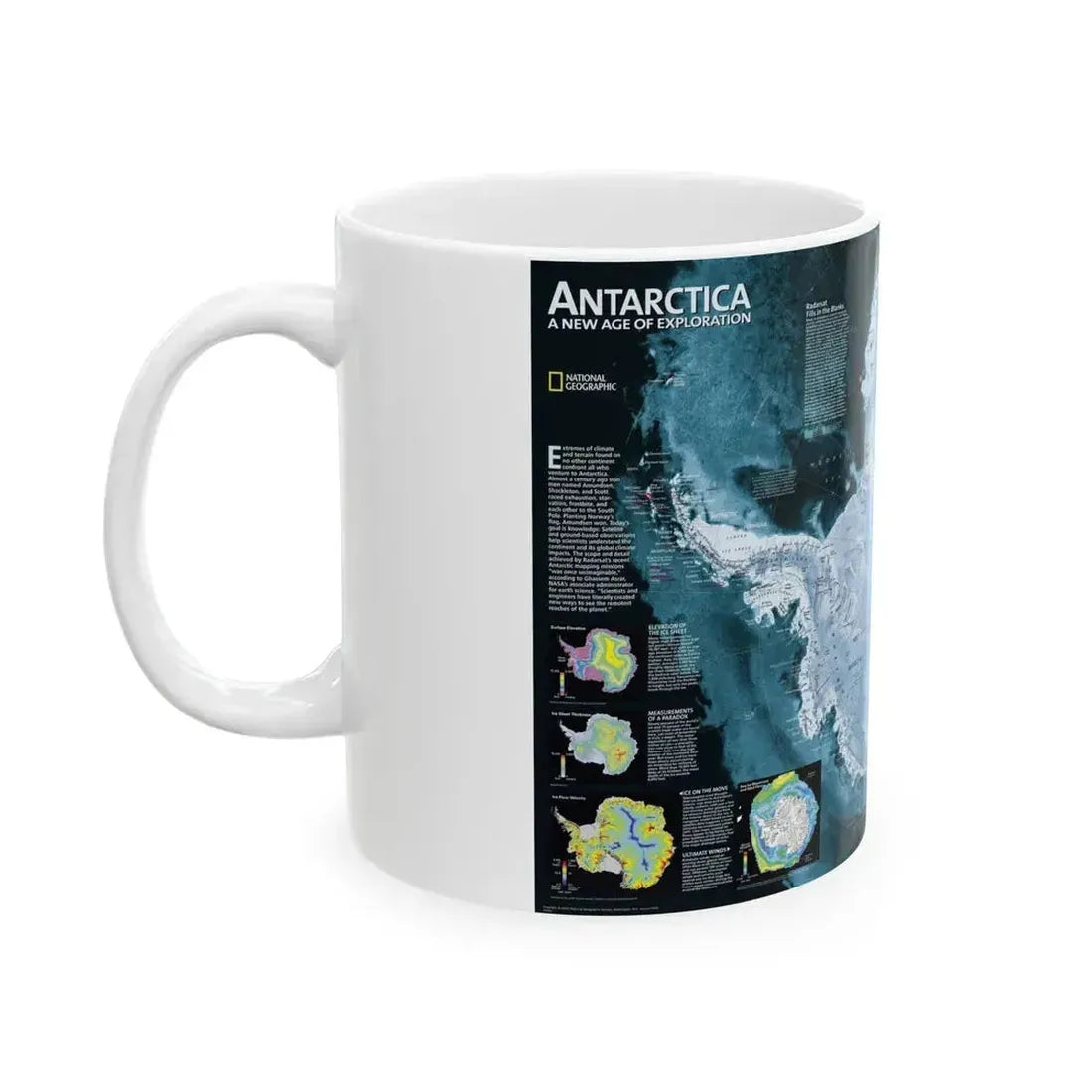 Antarctica (2002) (Map) White Coffee Mug - Go Mug Yourself
