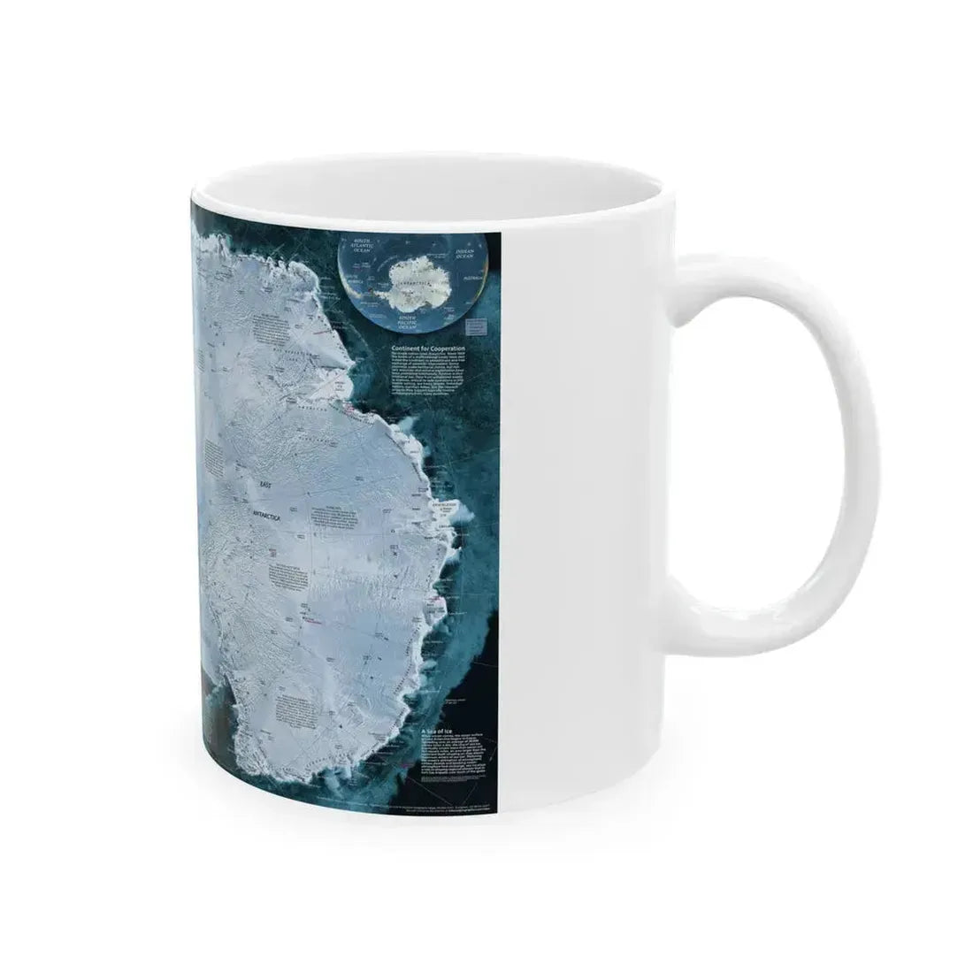 Antarctica (2002) (Map) White Coffee Mug - Go Mug Yourself