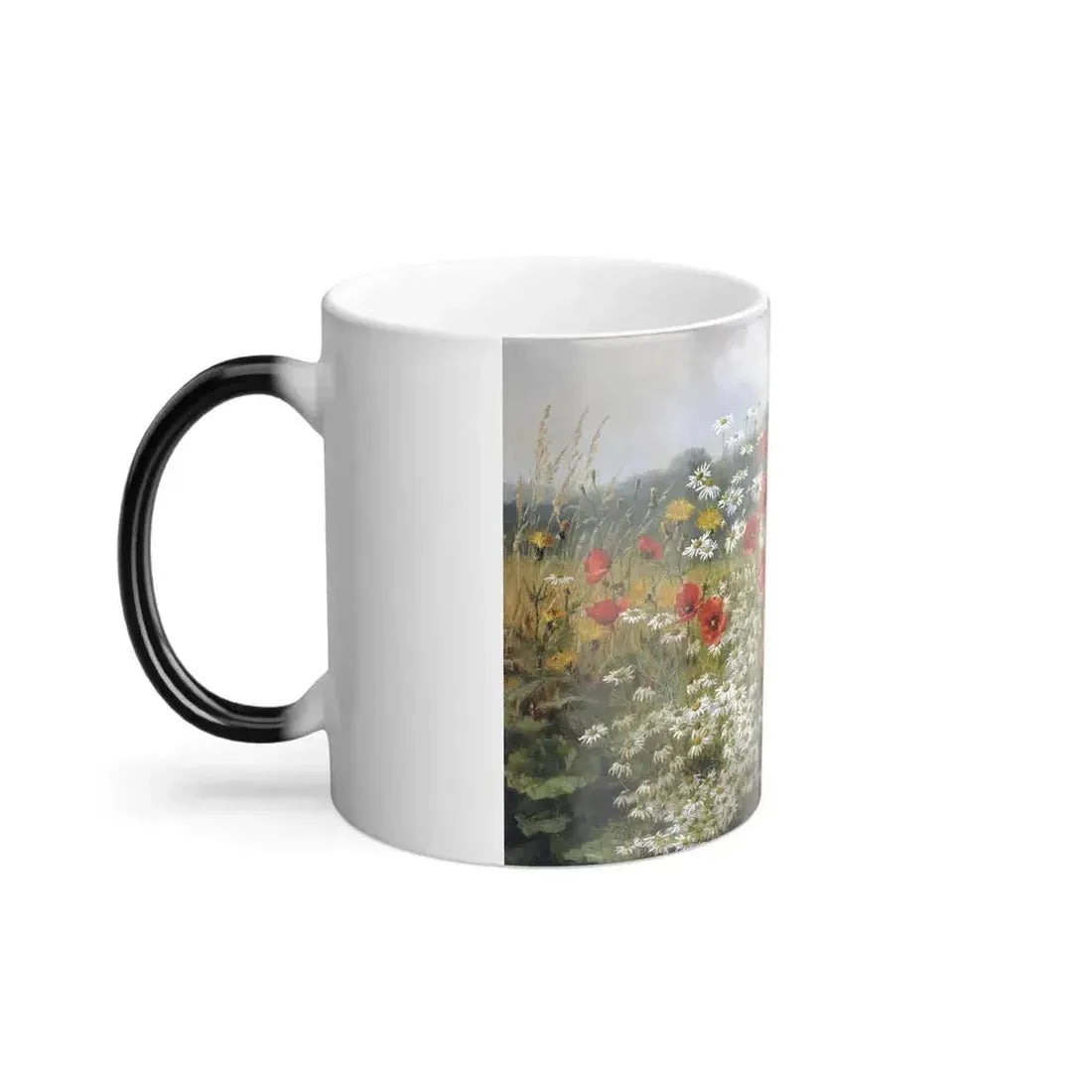 Anthonore Christensen (1849-1926) Poppies and Daisies - Oil on Canvas 1903 - Color Changing Mug 11oz - Go Mug Yourself