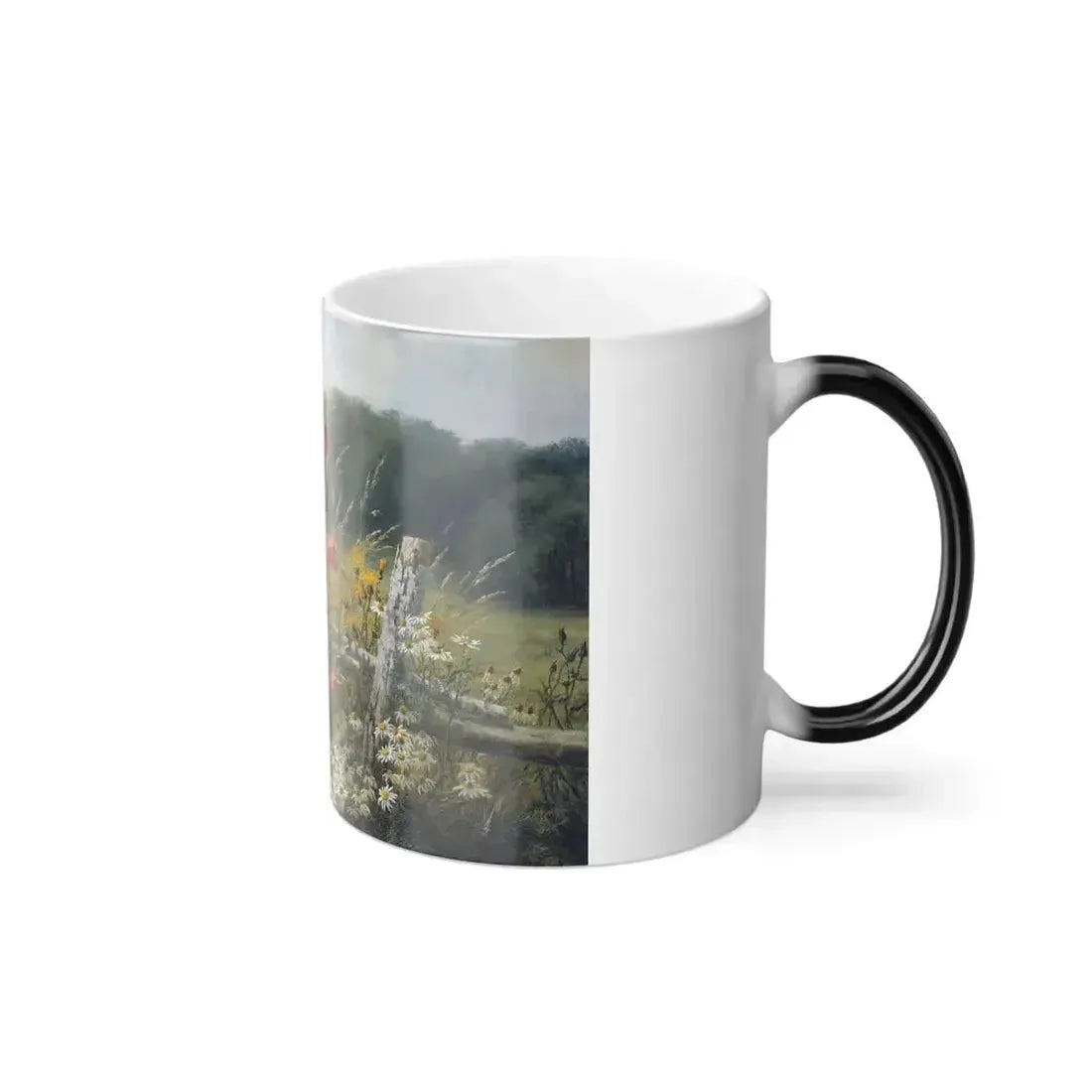 Anthonore Christensen (1849-1926) Poppies and Daisies - Oil on Canvas 1903 - Color Changing Mug 11oz - Go Mug Yourself