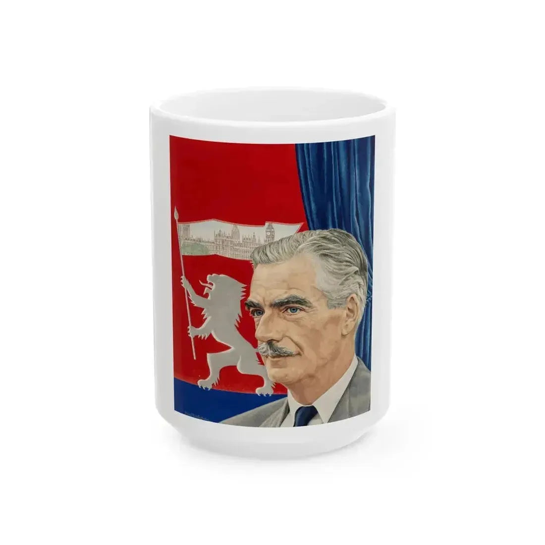 Anthony Eden, unpublished cover for Time magazine - White Coffee Mug 15oz - Go Mug Yourself