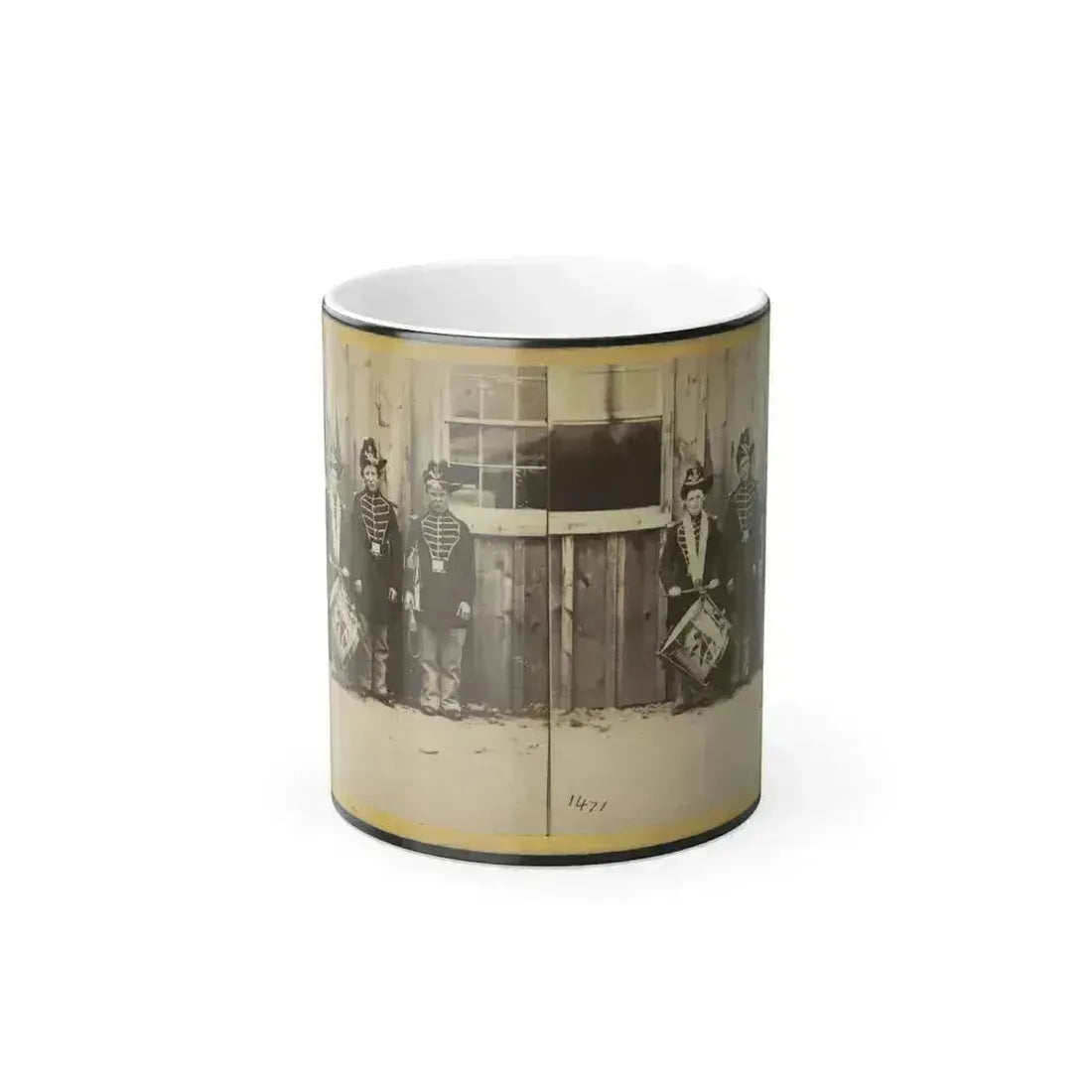 Anthony's Stereoscopic Views. No. 1471, Three Drummer Boys (Now at Ft. Hamilton) Who Have Been in 9 Battles of the Rebellion (U.S. Civil War) Color Changing Coffee Mug 11oz Default Title - Go Mug Yourself