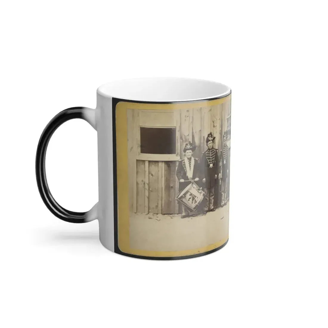 Anthony's Stereoscopic Views. No. 1471, Three Drummer Boys (Now at Ft. Hamilton) Who Have Been in 9 Battles of the Rebellion (U.S. Civil War) Color Changing Coffee Mug 11oz - Go Mug Yourself