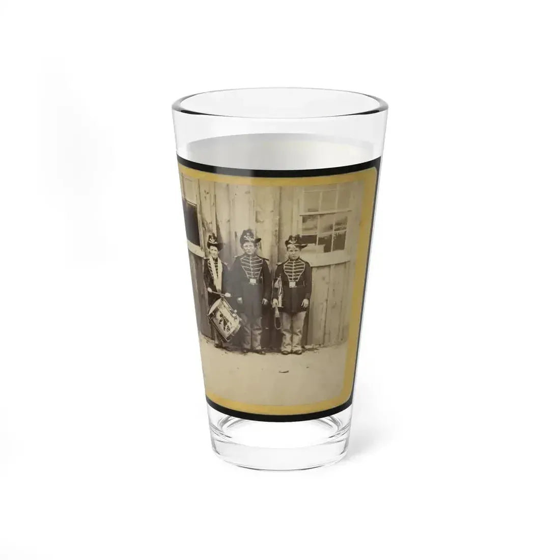 Anthony's Stereoscopic Views. No. 1471, Three Drummer Boys (Now At Ft. Hamilton) Who Have Been In 9 Battles Of The Rebellion (U.S. Civil War) Pint Glass 16oz - Go Mug Yourself
