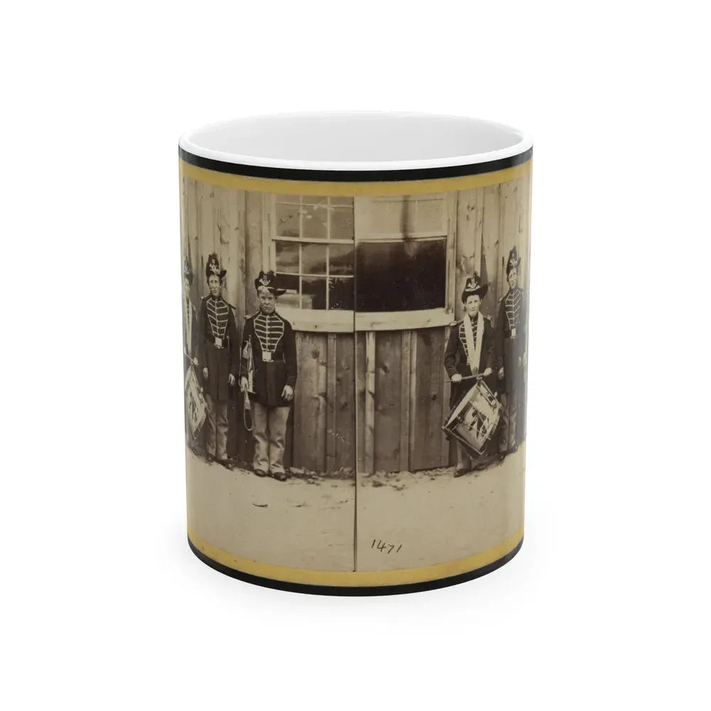 Anthony's Stereoscopic Views. No. 1471, Three Drummer Boys (Now At Ft. Hamilton) Who Have Been In 9 Battles Of The Rebellion (U.S. Civil War) White Coffee Mug 11oz - Go Mug Yourself