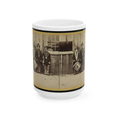 Anthony's Stereoscopic Views. No. 1471, Three Drummer Boys (Now At Ft. Hamilton) Who Have Been In 9 Battles Of The Rebellion (U.S. Civil War) White Coffee Mug 15oz - Go Mug Yourself