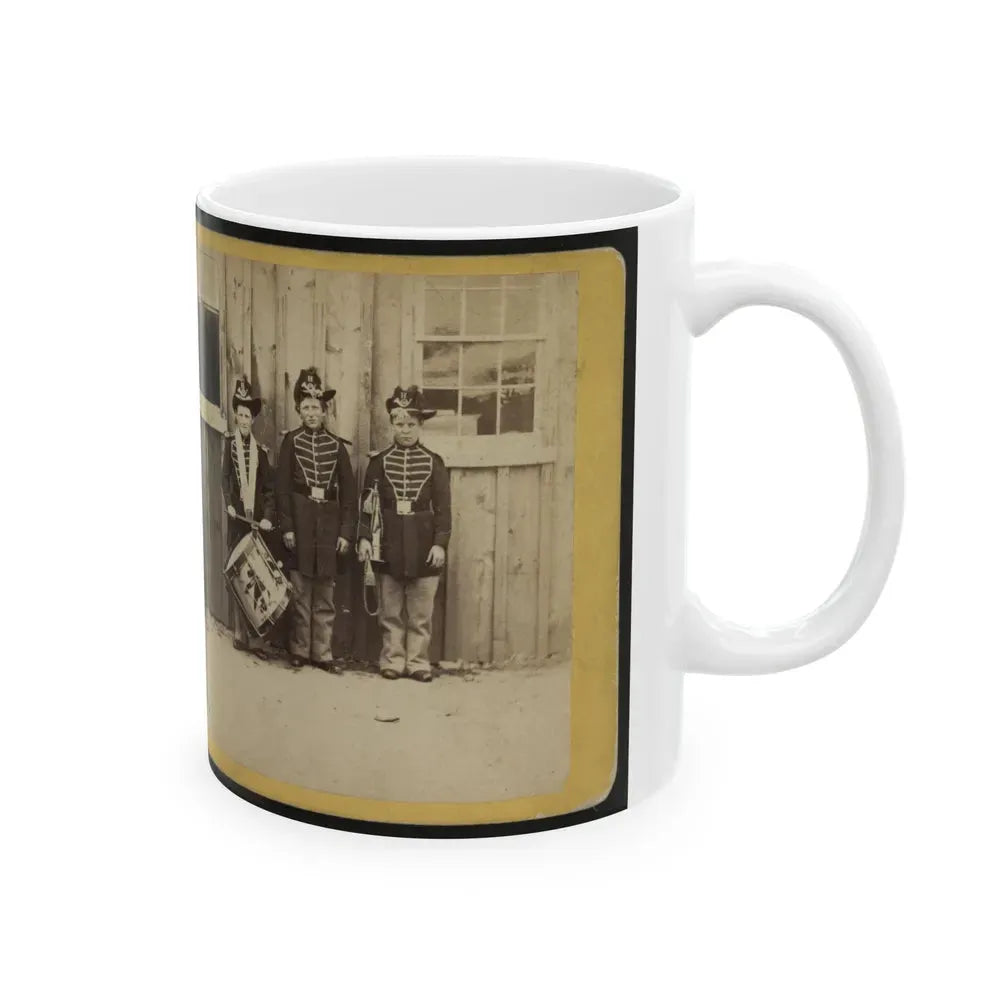 Anthony's Stereoscopic Views. No. 1471, Three Drummer Boys (Now At Ft. Hamilton) Who Have Been In 9 Battles Of The Rebellion (U.S. Civil War) White Coffee Mug - Go Mug Yourself