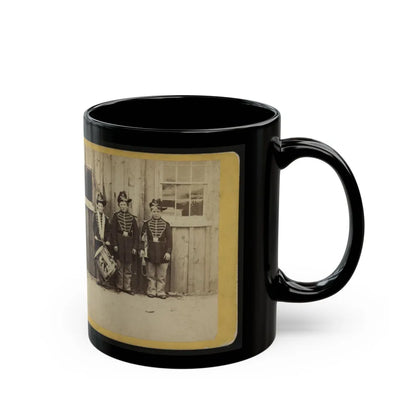 Anthony's Stereoscopic Views. No. 1471, Three Drummer Boys (Now At Ft. Hamilton) Who Have Been In 9 Battles Of The Rebellion (U.S. Civil War) Black Coffee Mug-Go Mug Yourself