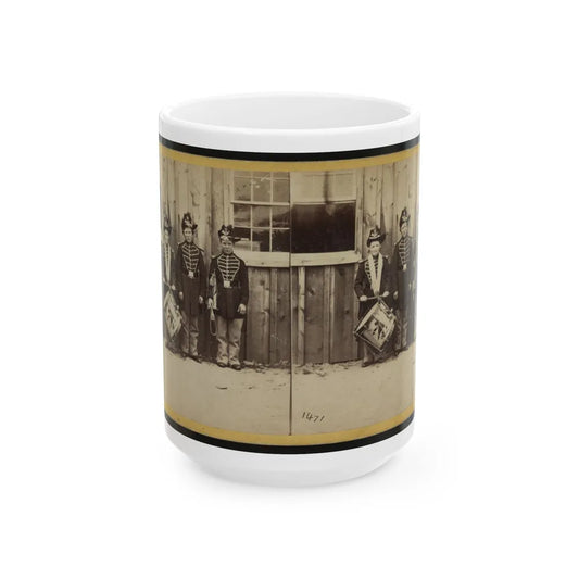 Anthony's Stereoscopic Views. No. 1471, Three Drummer Boys (Now At Ft. Hamilton) Who Have Been In 9 Battles Of The Rebellion (U.S. Civil War) White Coffee Mug-15oz-Go Mug Yourself