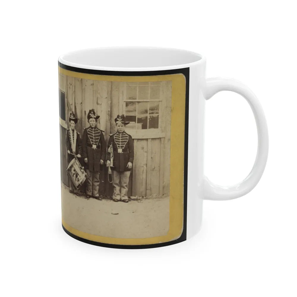 Anthony's Stereoscopic Views. No. 1471, Three Drummer Boys (Now At Ft. Hamilton) Who Have Been In 9 Battles Of The Rebellion (U.S. Civil War) White Coffee Mug-Go Mug Yourself