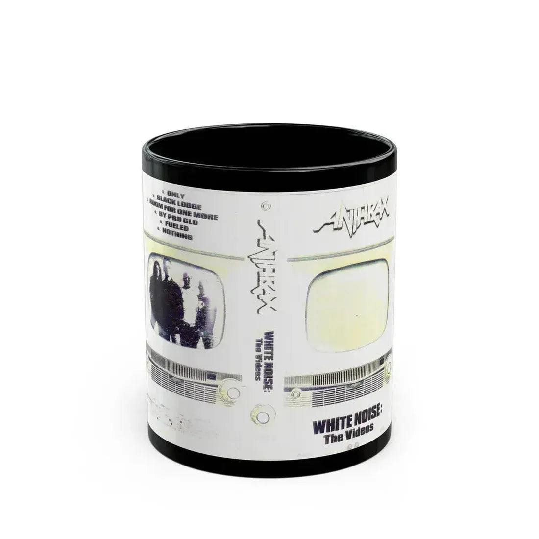 ANTHRAX WHITE NOISE THE VIDEOS (VHS COVER) - Black Coffee Mug 11oz - Go Mug Yourself