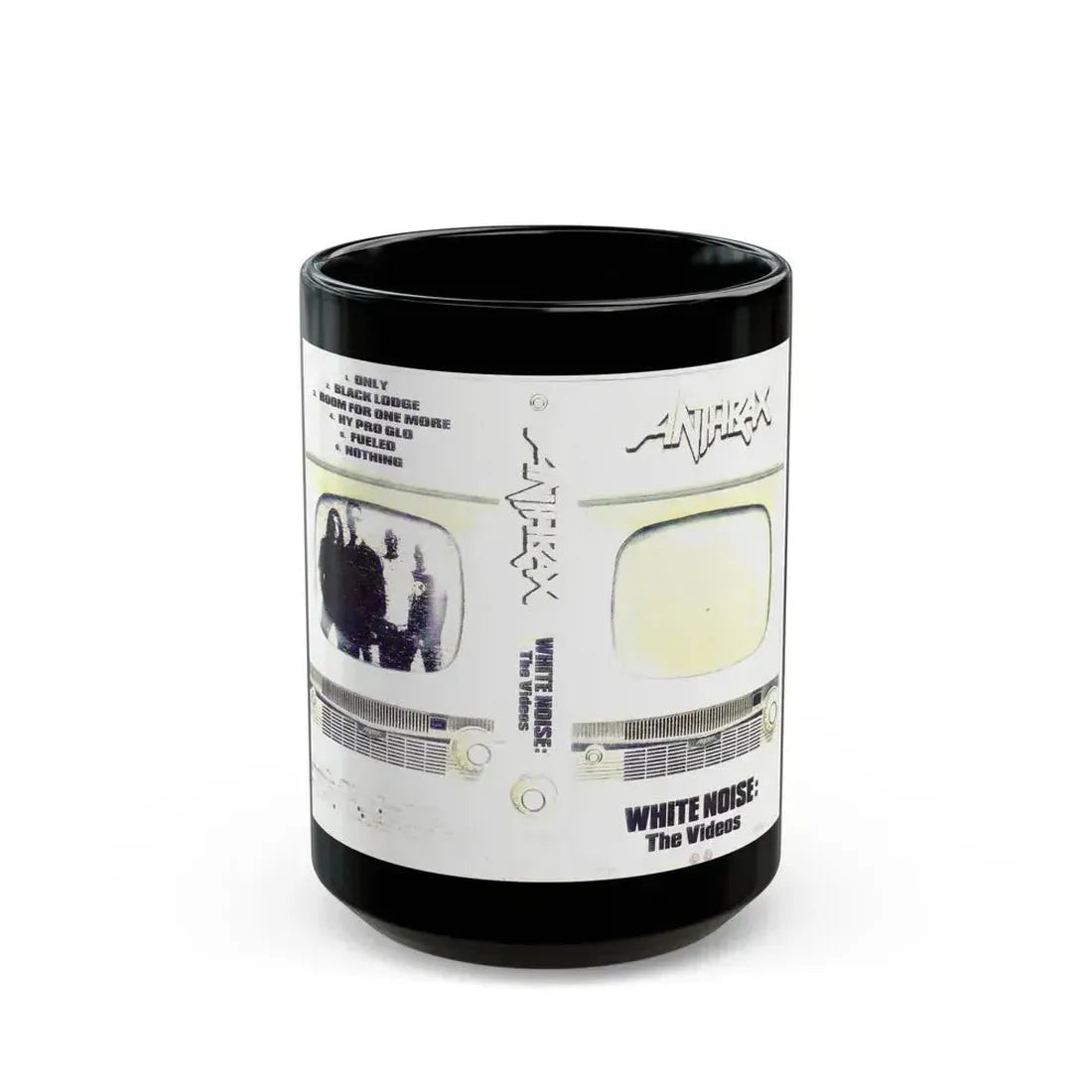 ANTHRAX WHITE NOISE THE VIDEOS (VHS COVER) - Black Coffee Mug 15oz - Go Mug Yourself