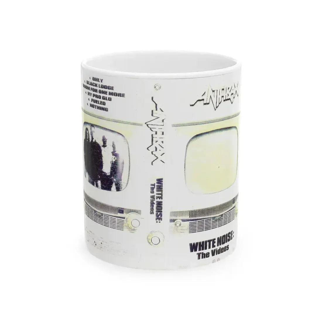 ANTHRAX WHITE NOISE THE VIDEOS (VHS COVER) - White Coffee Mug 11oz - Go Mug Yourself