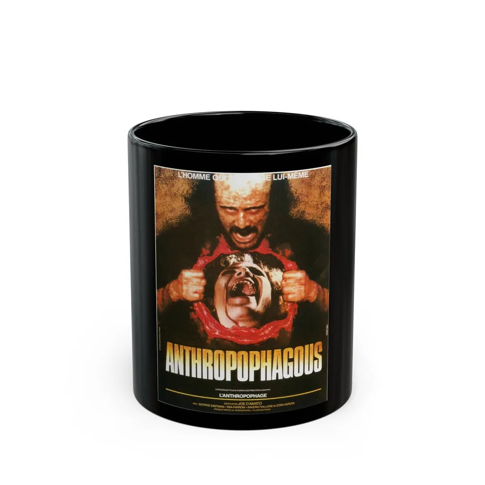 ANTHROPOPHAGOUS 1980 Movie Poster - Black Coffee Mug-11oz-Go Mug Yourself