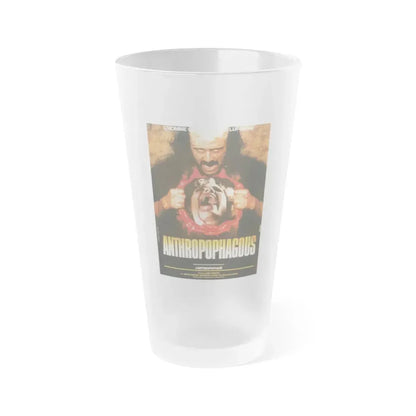 ANTHROPOPHAGOUS 1980 Movie Poster - Frosted Pint Glass 16oz Default Title - Go Mug Yourself