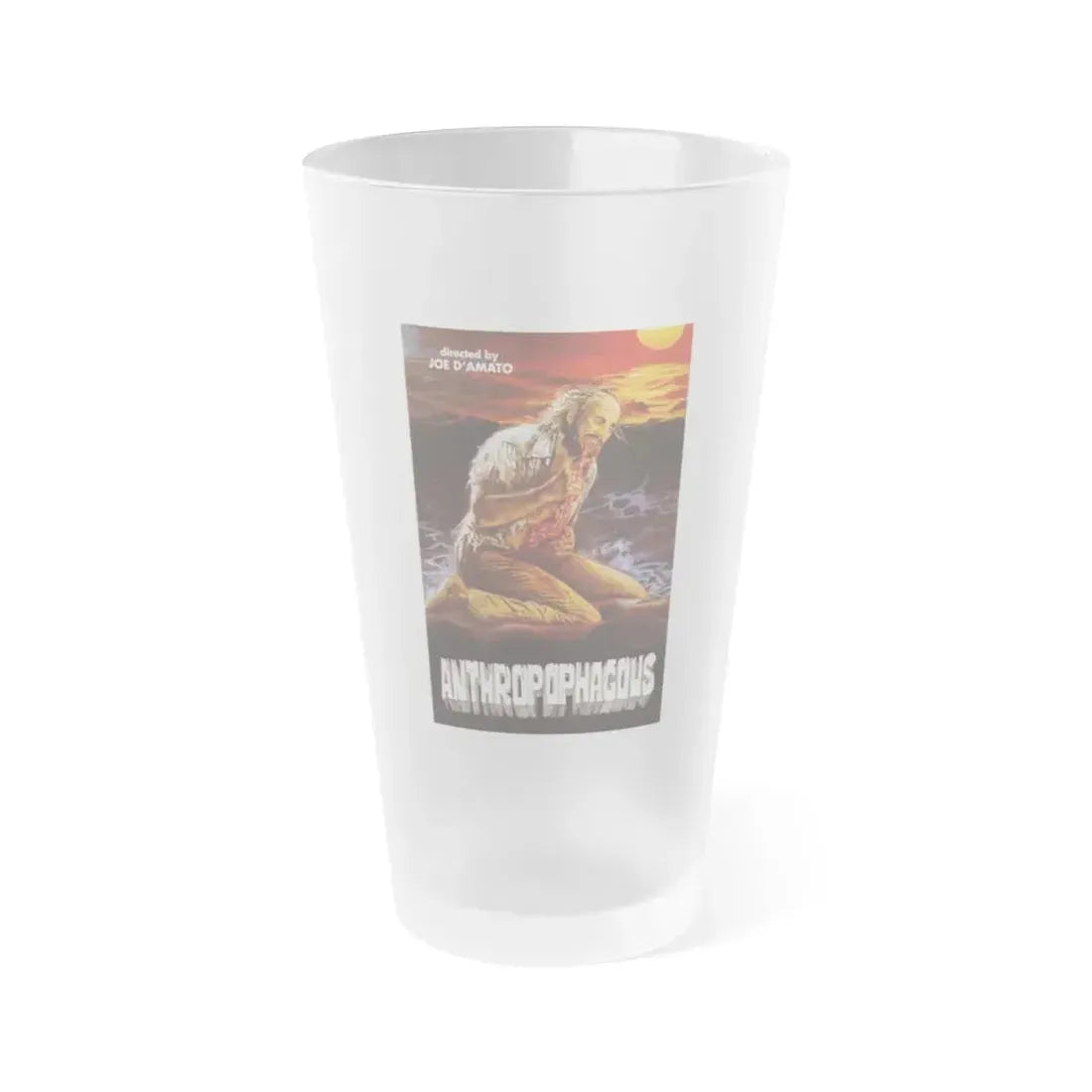 ANTHROPOPHAGOUS (2) 1980 Movie Poster - Frosted Pint Glass 16oz Default Title - Go Mug Yourself