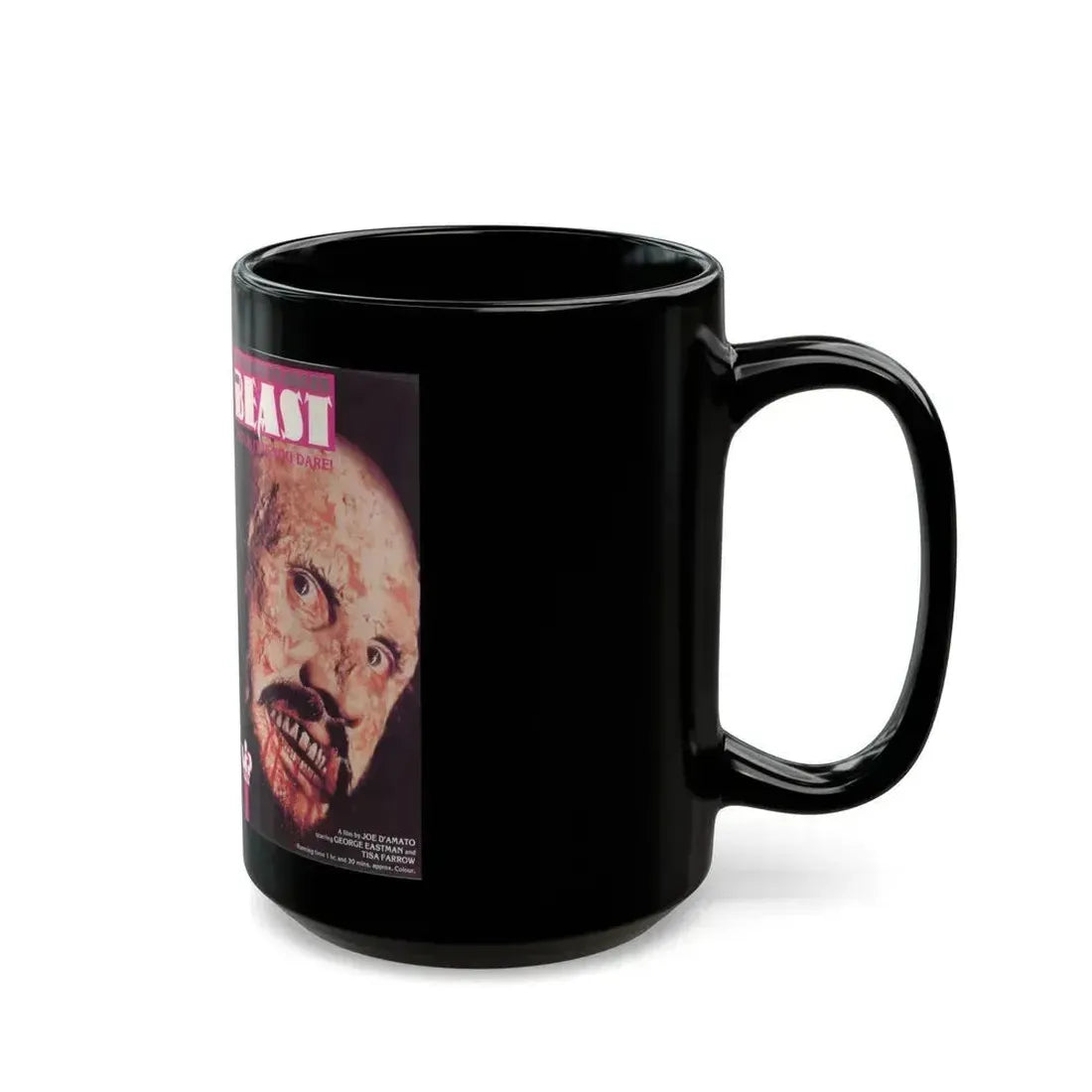 ANTHROPOPHAGOUS THE BEAST VIP (VHS COVER) - Black Coffee Mug - Go Mug Yourself