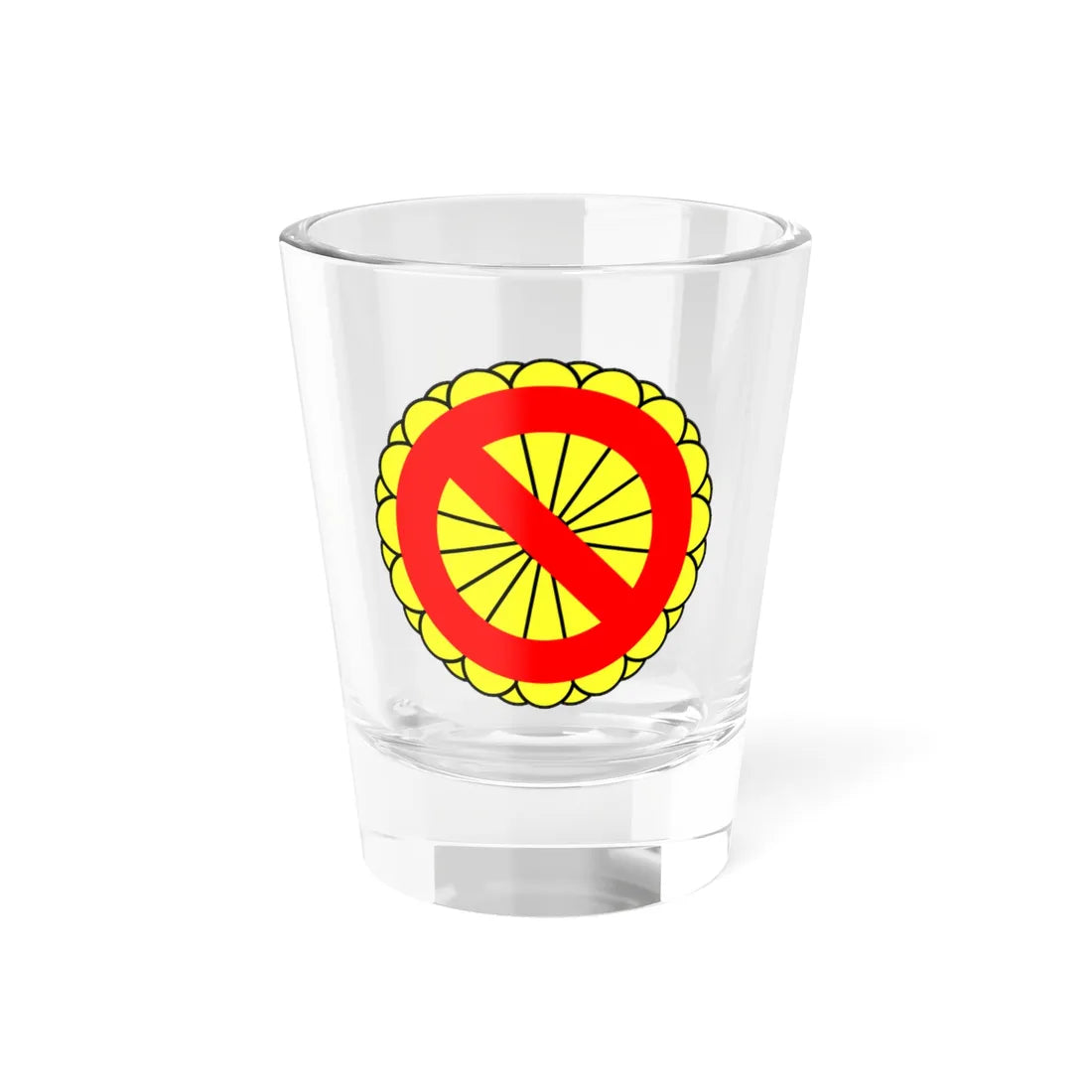 Anti Imperial Seal of Japan (Japan) (Coat of Arms) Shot Glass 1.5oz 1.5oz - Go Mug Yourself