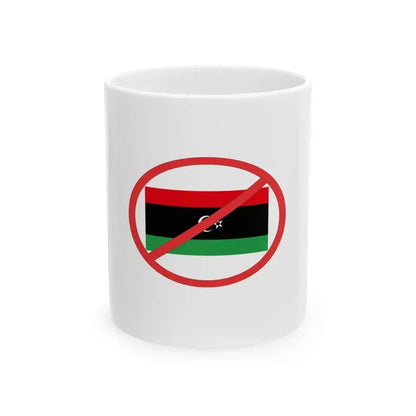 Anti NTC flag (Libya) White Coffee Mug 11oz - Go Mug Yourself