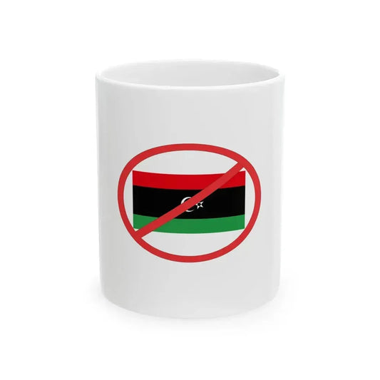 Anti NTC flag (Libya) White Coffee Mug 11oz - Go Mug Yourself