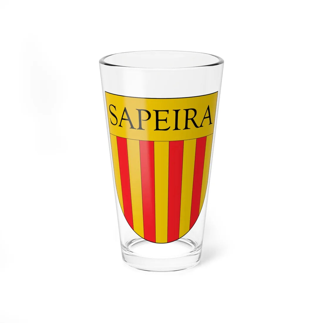 Antic escut municipal de Sapeira (Spain) (Coat of Arms) Pint Glass 16oz 16oz - Go Mug Yourself