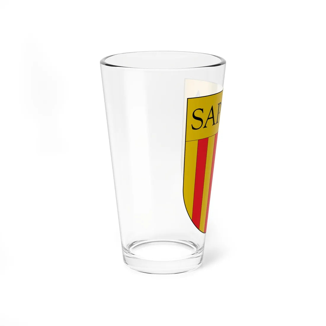 Antic escut municipal de Sapeira (Spain) (Coat of Arms) Pint Glass 16oz - Go Mug Yourself