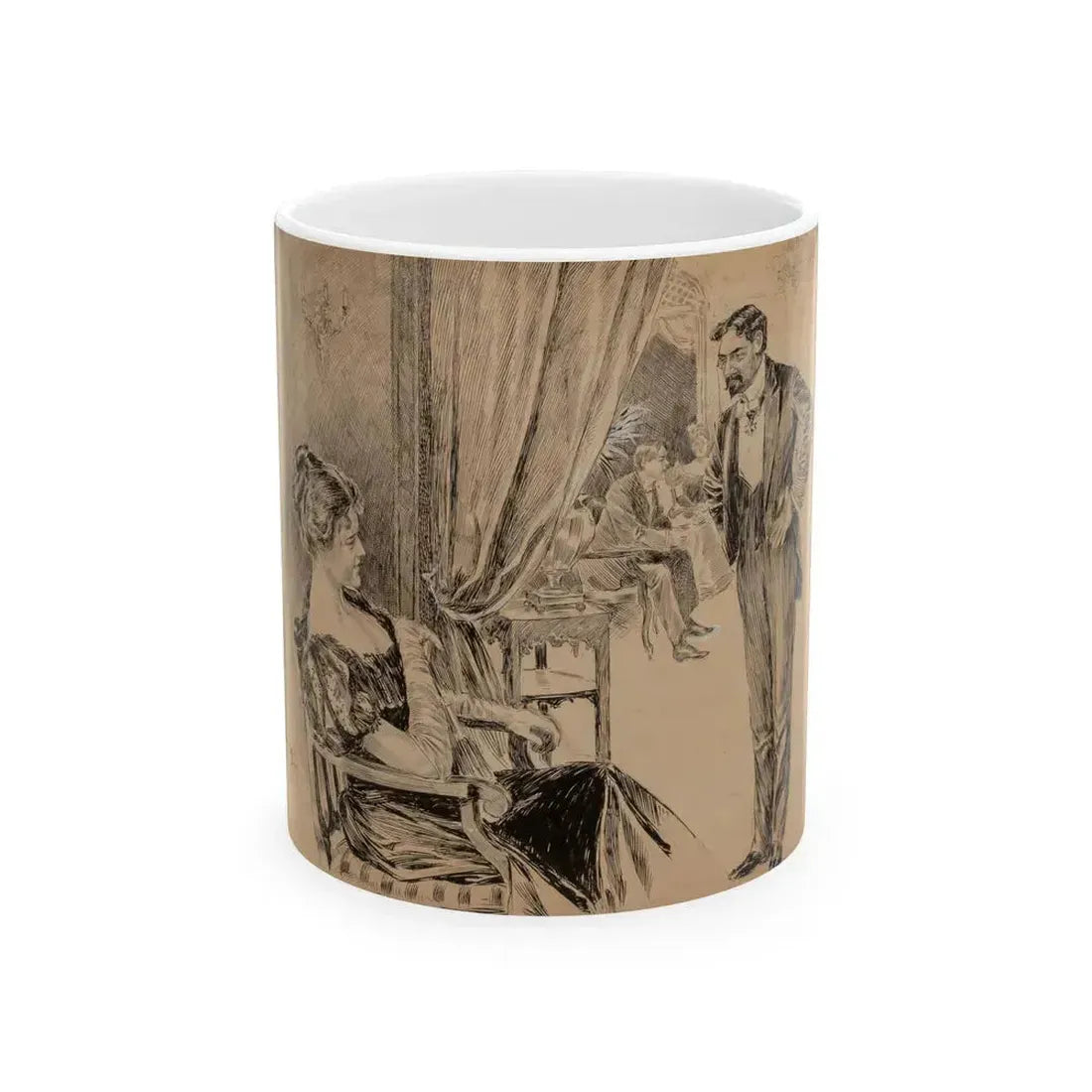 Anticipations Realized, Puck interior illustration, 1898 - White Coffee Mug 11oz - Go Mug Yourself