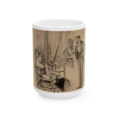 Anticipations Realized, Puck interior illustration, 1898 - White Coffee Mug 15oz - Go Mug Yourself