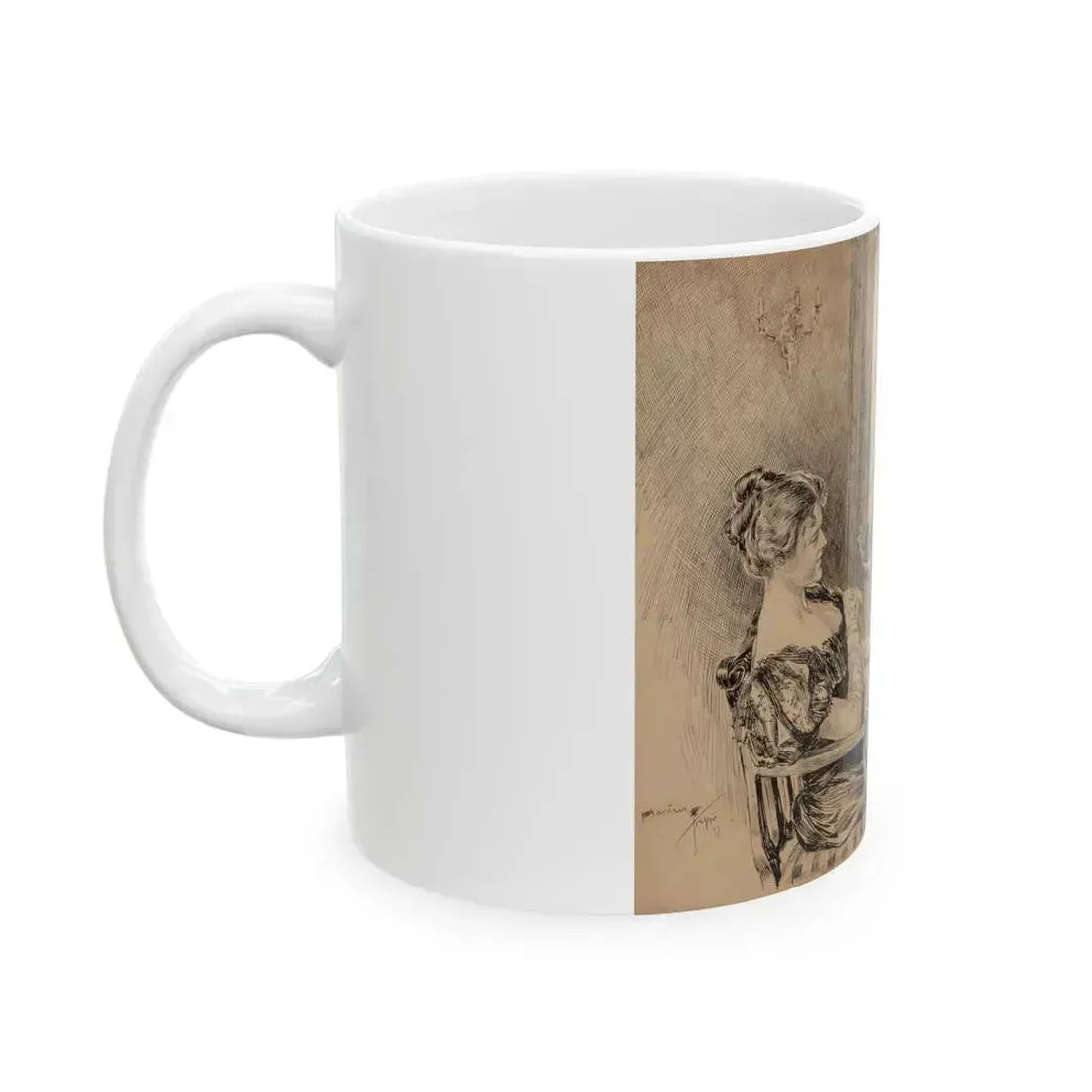 Anticipations Realized, Puck interior illustration, 1898 - White Coffee Mug - Go Mug Yourself