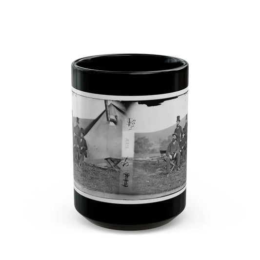 Antietam, Maryland. Allan Pinkerton And Visitors From Washington (U.S. Civil War) Black Coffee Mug 15oz - Go Mug Yourself