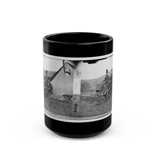Antietam, Maryland. Allan Pinkerton And Visitors From Washington (U.S. Civil War) Black Coffee Mug 15oz - Go Mug Yourself
