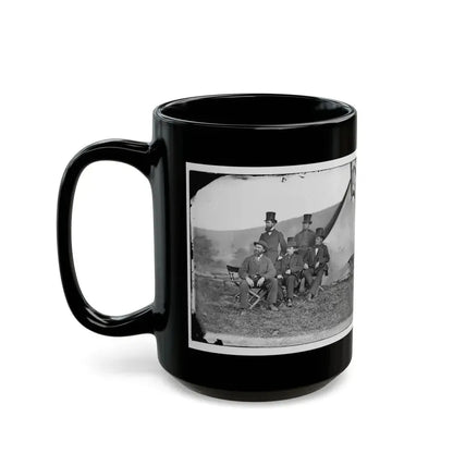 Antietam, Maryland. Allan Pinkerton And Visitors From Washington (U.S. Civil War) Black Coffee Mug - Go Mug Yourself