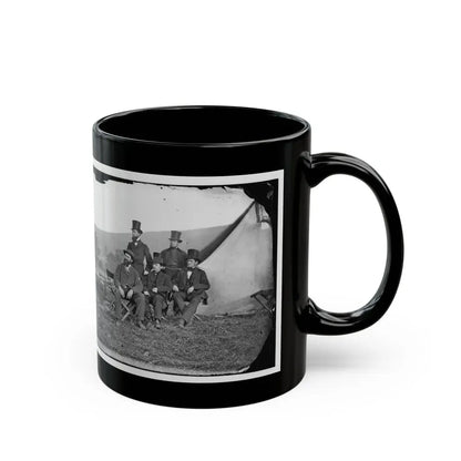 Antietam, Maryland. Allan Pinkerton And Visitors From Washington (U.S. Civil War) Black Coffee Mug - Go Mug Yourself