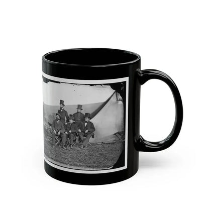Antietam, Maryland. Allan Pinkerton And Visitors From Washington (U.S. Civil War) Black Coffee Mug - Go Mug Yourself