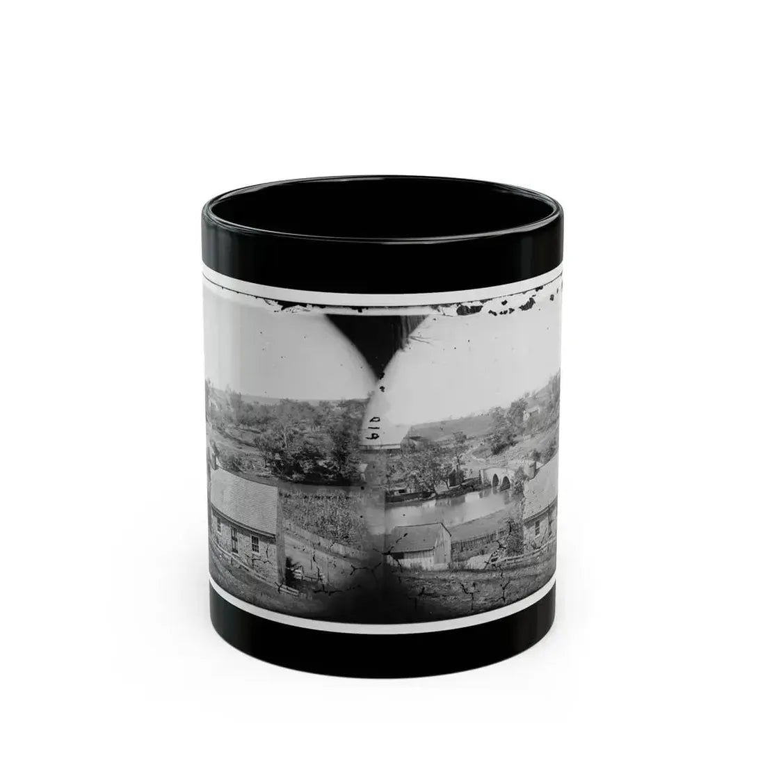 Antietam, Maryland. Antietam Bridge, Eastern View (U.S. Civil War) Black Coffee Mug 11oz - Go Mug Yourself
