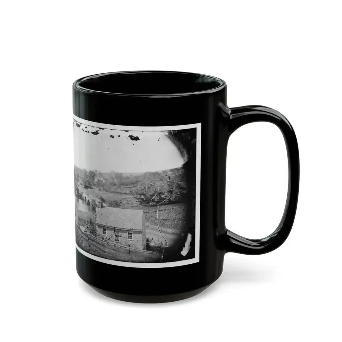 Antietam, Maryland. Antietam Bridge, Eastern View (U.S. Civil War) Black Coffee Mug - Go Mug Yourself