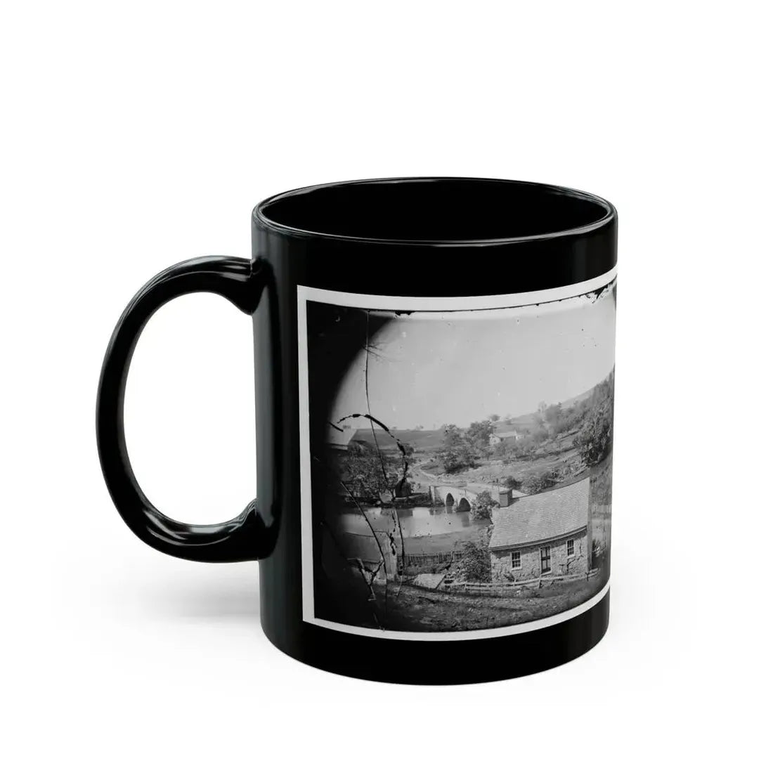 Antietam, Maryland. Antietam Bridge, Eastern View (U.S. Civil War) Black Coffee Mug - Go Mug Yourself
