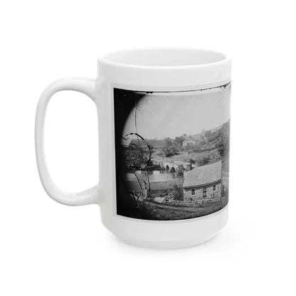 Antietam, Maryland. Antietam Bridge, Eastern View (U.S. Civil War) White Coffee Mug - Go Mug Yourself